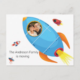 Adres wijzigen We hebben ruimteschip uitgeschakeld Aankondigingskaart