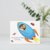 Adres wijzigen We hebben ruimteschip uitgeschakeld Aankondigingskaart (Staand voorkant)