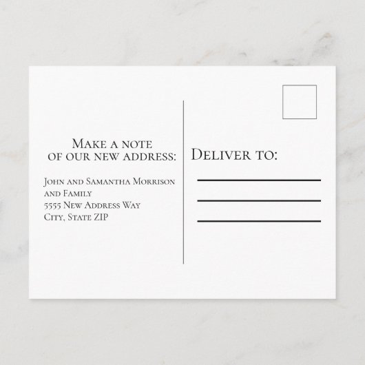 Adres Wild Geese Lake Blue Sky Sunshine Change Aankondigingskaart (Achterkant)