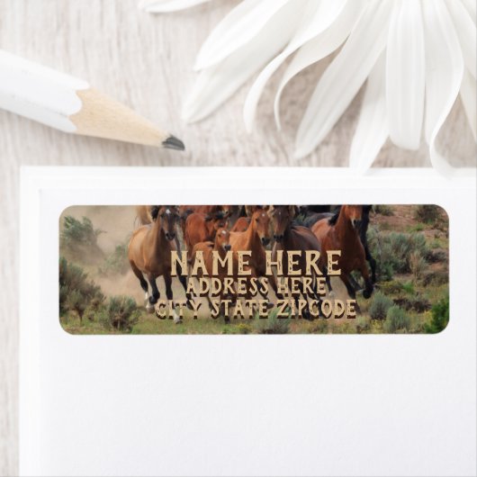 Adres wilde paarden etiket (Insitu)