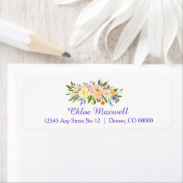 Adres Willow and Floral Return Etiket