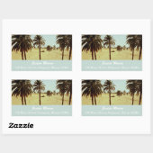 Adres woestijnpalm rechthoekige sticker (Vel)