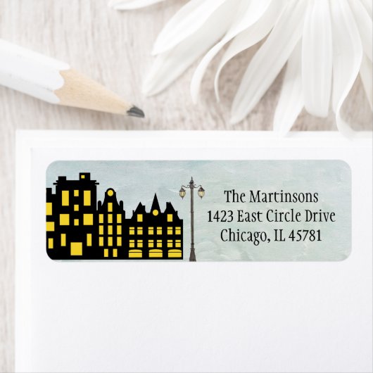 Adres woonkamer gemeente etiket (Insitu)