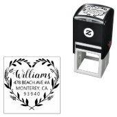 Adres Wreath Weddenschap Zelfinktende Stempel (In situ)