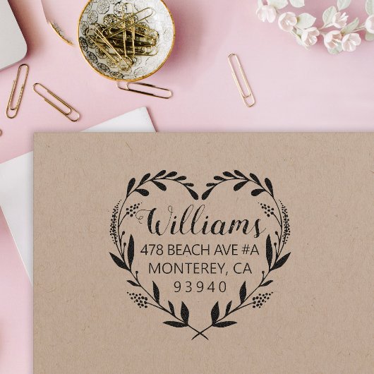 Adres Wreath Weddenschap Zelfinktende Stempel