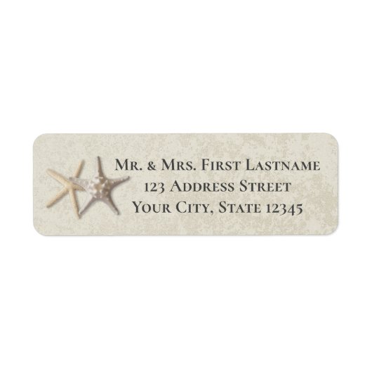 Adres zeesterren etiket (Voorkant)