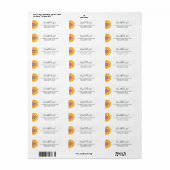 Adres zonnebloem etiket (Full Sheet)