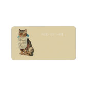 ADRESETIKET MET  CAT ETIKET (Voorkant)