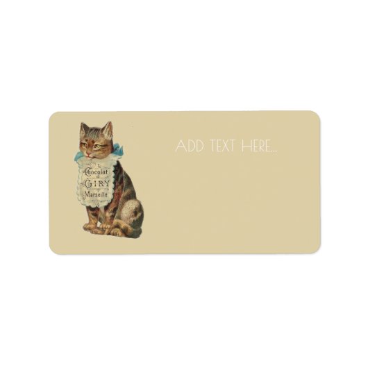 ADRESETIKET MET CAT ETIKET (Voorkant)