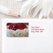 Adresetiketten—Aardbeientaart Etiket (Insitu)