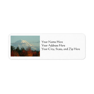 adresetiketten: Autumn Mt. Rainier Etiket