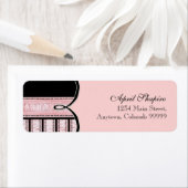 Adresetiketten - Baby shower Franse Boog en Stippe Etiket (Insitu)