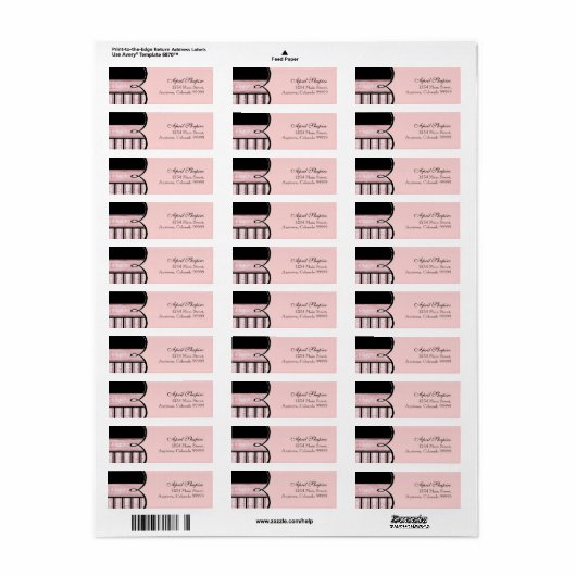 Adresetiketten - Baby shower Franse Boog en Stippe Etiket (Full Sheet)