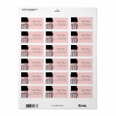 Adresetiketten - Baby shower Franse Boog en Stippe Etiket (Full Sheet)