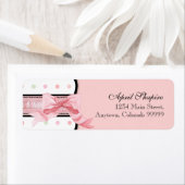 Adresetiketten - Baby shower Franse Boog en Stippe Etiket (Insitu)