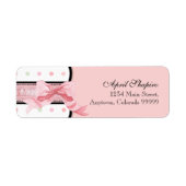 Adresetiketten - Baby shower Franse Boog en Stippe Etiket (Voorkant)