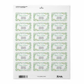 Adresetiketten  bladeren Natuur blad groen Etiket (Full Sheet)