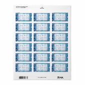 Adresetiketten/Blauw Abstract Etiket (Full Sheet)