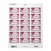 Adresetiketten/bloemen en lint etiket (Full Sheet)