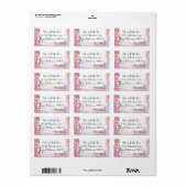 Adresetiketten/bloemen en vlinder etiket (Full Sheet)