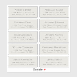 Adresetiketten  bruiloft sticker