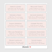 Adresetiketten bruiloft sticker (Vel)