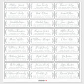 Adresetiketten bruiloft sticker (Vel)