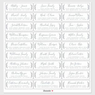 Adresetiketten  bruiloft sticker