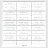 Adresetiketten  bruiloft sticker (Vel)