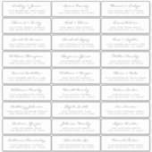 Adresetiketten bruiloft sticker (Voorkant)