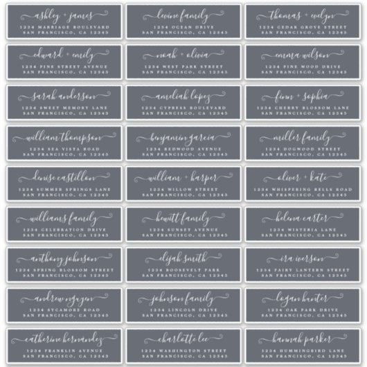 Adresetiketten  bruiloft sticker (Voorkant)