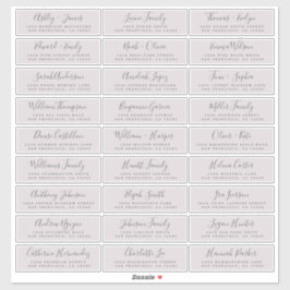 Adresetiketten  bruiloft sticker