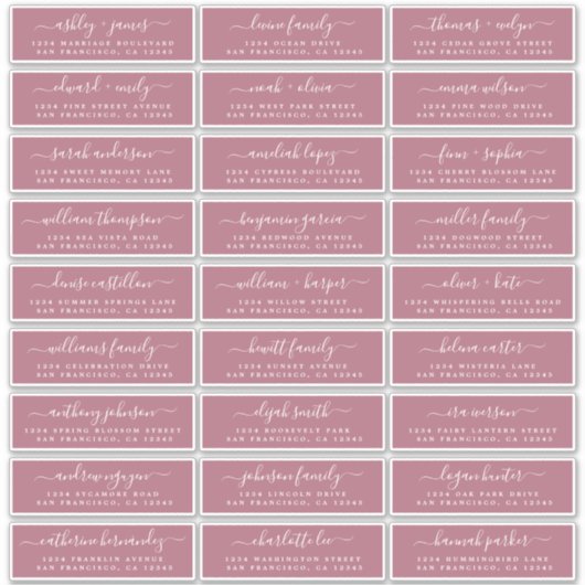 Adresetiketten  bruiloft sticker (Voorkant)