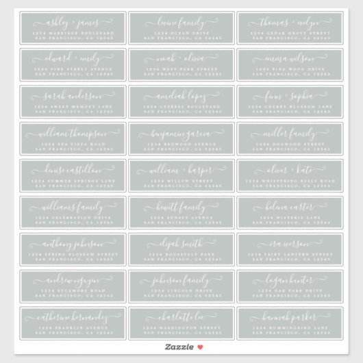 Adresetiketten  bruiloft sticker (Vel)