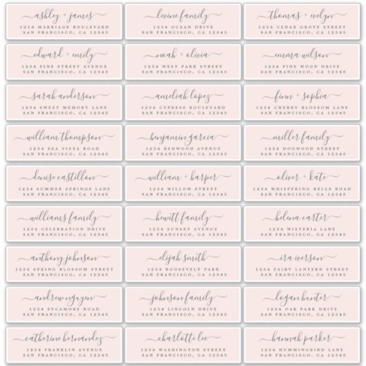 Adresetiketten  bruiloft sticker (Voorkant)