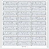 Adresetiketten bruiloft sticker (Vel)