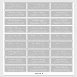 Adresetiketten  bruiloft sticker