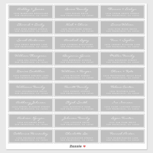 Adresetiketten  bruiloft sticker (Vel)