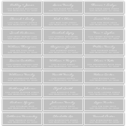 Adresetiketten  bruiloft sticker (Voorkant)