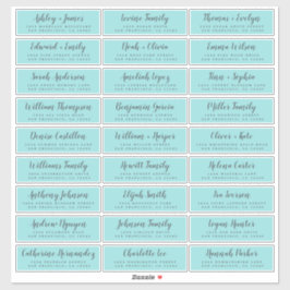 Adresetiketten  bruiloft sticker