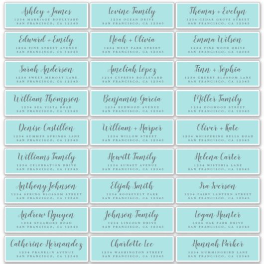 Adresetiketten  bruiloft sticker (Voorkant)