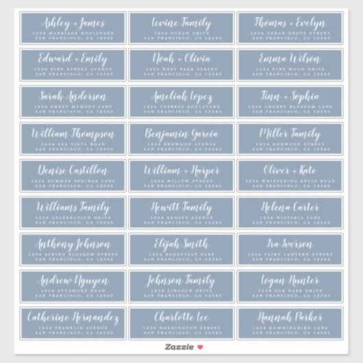 Adresetiketten  bruiloft sticker (Vel)