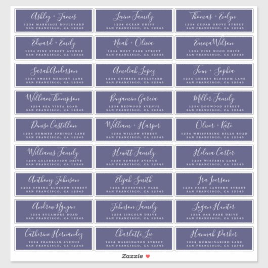 Adresetiketten  bruiloft sticker (Vel)