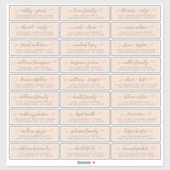 Adresetiketten  bruiloft sticker (Vel)