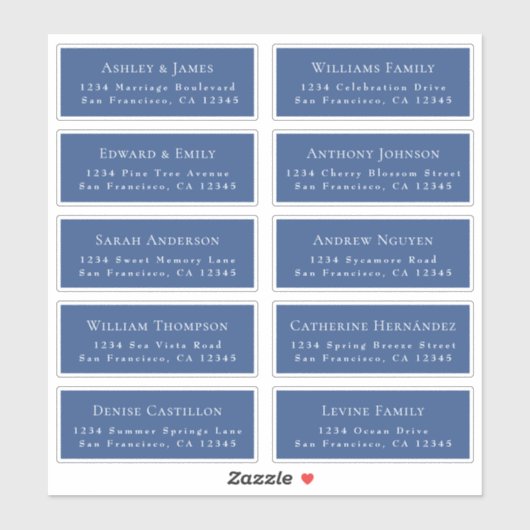 Adresetiketten  bruiloft sticker (Vel)