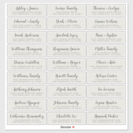 Adresetiketten  bruiloft sticker