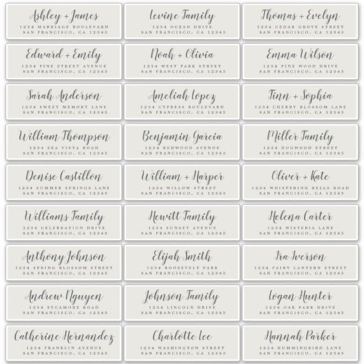 Adresetiketten  bruiloft sticker (Voorkant)