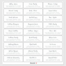 Adresetiketten  bruiloft