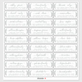 Adresetiketten  bruiloft sticker (Vel)