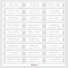 Adresetiketten  bruiloft sticker